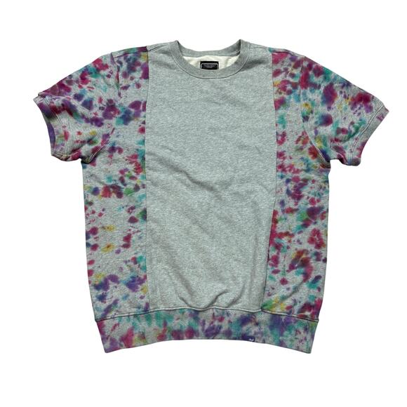 PRPS Nixa Watercolor Colorblock Short Sleeve Sweatshirt Men's Large - Picture 1 of 11